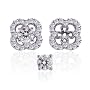 Sterling Silver 1/2 ct. Cubic Zirconia Floral Earring Jackets