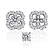 14K White Gold 1/2 ct. Diamond Floral Earring Jackets