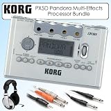 Korg PX5D Pandora Personal USB Multi-Effects Guitar Processor Bundle With Stereo Headphones & Cables
