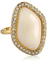 T Tahari Resin and Crystal Ring, Size 8