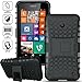 ElBolt 3 in 1 Bundle Nokia Lumia 635 / Nokia Lumia 630 Armor Grenade Stand Hard Gel Case -Black with Free Ultra-Sensitive Stylus Pen and Premium Screen Protector by BeautyCentral TM