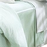 Classic Seersucker Tailored Bedspread-Green/White--Twin