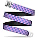 Buckle-Down Seatbelt Belt - Checker Baby Pink/Baby Blue - 1.5