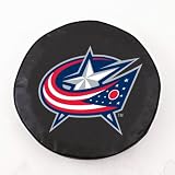 Columbus Blue Jackets NHL Tire Cover Black Size: E10 - 30 x 10 Inch