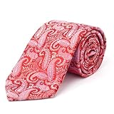 Red Bandana 100% Italian Silk Neck Ties-DD-DDT49-4-0470