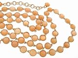 5mm Peach Moonstone Chain in Rose Gold - 34 by Irene Neuwirth