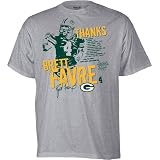Reebok Green Bay Packers Brett Favre Accomplish Grey T-Shirt