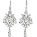 Sterling Silver Cubic Zirconia Chandelier Earrings by Cheryl M