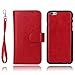 iPhone 6 Plus Case, VAMVAZ Fashion Wristlet Crazy Horse Pattern 2 In 1 Detachable Magnetic PU Leather Wallet Flip Double Card Pockets Purse Case Cover Skin For 5.5