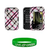 Pink Plaid Design Snap On Hard Case for Nokia Surge 6790 Phone, AT&T