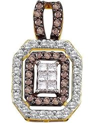 1.00CTW DIAMOND LADIES INVISIBLE PENDANT CHARM 14K Yellow-gold