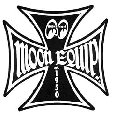 Mooneyes Aufkleber, Iron Cross, Moon Equipped, 75 mm