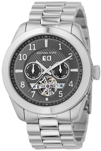 MICHAEL Michael Kors Mens Automatic Gunmetal Bracelet Watch
