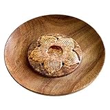 Wood and Soapstone Flower 4 Incense Burner - Cones or Sticks