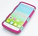 One Touch Fierce 2 Case, Bastex Heavy Duty Hybrid Dynamic Protective Case - Hot Pink Soft Silicone Cover with Teal Hard Shell Case for Alcatel One Touch Fierce 2 7040T, Pop Icon A564C