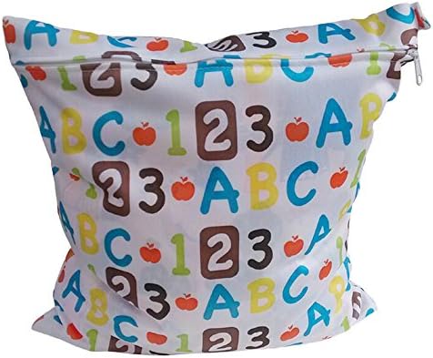 Acaciafashion Baby Nappy Reusable Washable Wet Dry Cloth Zipper Waterproof Diaper Bag - 1