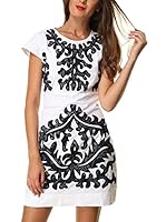 ALMATRICHI Vestido (Blanco / Verde)