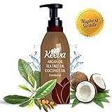 #1 Best Deep Organic Conditioner with Tea Tree Oil, Argan Oil and Coconut Oil 3-in-1 Formula by Keeva - 100% Natural Ingredients - Perfect for Moisturizing Damaged, Dry, Curly, Color Treated Hair