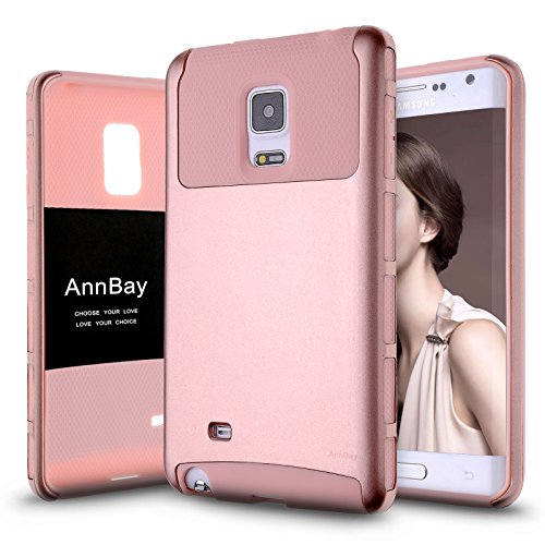 Note Edge Case,AnnBay for Samsung Galaxy Note Edge 2in1 Series Heavy Duty armor Hard Cover Case Hybrid Soft Silicone TPU Case(Rose Pink) Note Edge Case,AnnBay for Samsung Galaxy Note Edge 2in1 Series Heavy Duty armor Hard Cover Case Hybrid Soft Silicone TPU Case(Rose Pink)