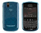 Soft Gel Circles Case for BlackBerry Tour 9630 - Blue