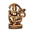 Ganesh, Hindu Deity on OM Symbol Statue Terra Cotta Statue, 6"