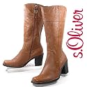 s.OLIVER Damen Winterstiefel, Westernstyle, nuss- braun