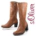 s.OLIVER Damen Winterstiefel, Westernstyle, nuss- braun