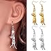 U7 Cute Cat Ear Jewelry Women 18K Gold/Platinum Plated Drop Earrings With Rhinestone