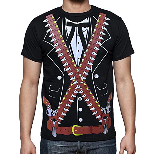 Viva Mexico Men's Mexican Mariachi Pistolero Bandido Cowboy Cinco de Mayo T Shirt