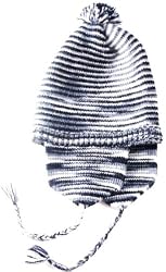 Handmade Alpaca Hat for Toddlers - Ski Blue Plaid [Apparel]
