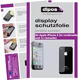 Produkt-Bild: Dipos Crystalclear Displayschutzfolie f&uuml;r Apple iPhone 4 und iPhone 4s (3x Vorderseite & 1x R&uuml;ckseite), blasenfrei, passgenau, kratzfest, jederzeit r&uuml;ckstandsfrei entfernbar, made in Germany