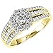 14k Yellow Gold Round Diamond Ladies Bridal Ring Engagement (1.25 cttw, H-I Color, I1 Clarity)