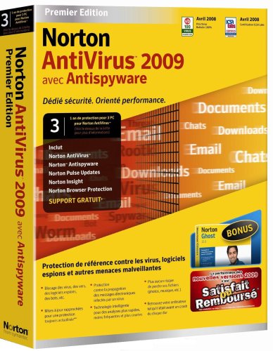 Norton Antivirus premier 2009 + Norton Ghost (3 Postes / 1 An)