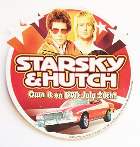 Ben Stiller &amp; Owen Wilson Pin - "Starsky &amp; Hutch" - Officially Licensed by Warner Bros. (3" Wide) Dated 2004