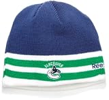NHL Men's Face Off Cuffless Knit Hat (Vancouver Canucks, One Size Fits All)