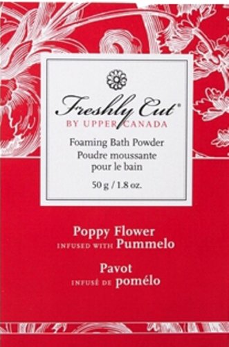 Upper Canada Soap And Candle Freshly Cut Bath Sachet In Poppy Flower Infused With Pummelo, 1.8-Ounce Envelope (Pack of 12)
