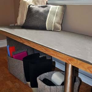 Amazon.com : Felt Bench Cushion - Natural Gray, 60" X 18.5 ...