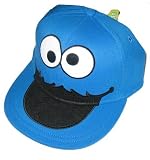 Sesame Street Cookie Monster Face Fitted Flat-bill Hat