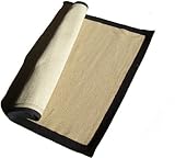 IMAGE OF Imports Decor Micro Jute Rug with Black Cotton Border and Latex Backing, 4-Feet by 6-Feet