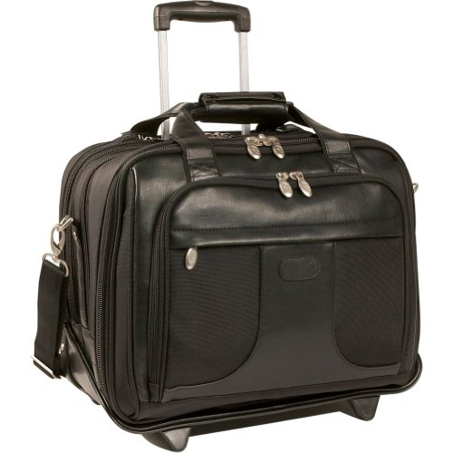 McKleinUSA CHICAGO 73585 Black 17 Detachable-Wheeled Laptop Overnight with Removable Brief
