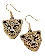 Goldtone Leopard Dangle Earrings Fashion Jewelry