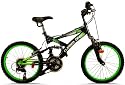 MOUNTAINBIKE 20 ZOLL CLIMBER VOLLGEFEDERT 18 GANG KINDERFAHRRAD FARBE: KAWASAKI-GR&Uuml;N