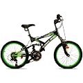 MOUNTAINBIKE 20 ZOLL CLIMBER VOLLGEFEDERT 18 GANG KINDERFAHRRAD FARBE: KAWASAKI-GR�N