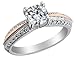 Diamond Engagement Ring 1.25 Carat (ctw) in 18K White Gold and 14K Pink Gold (Certified)
