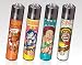 4 Clipper Refillable Lighters Music, Punk, Reggae, Hip Hop