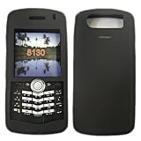 Blackberry 8110 8120 8130 Pearl Full Cover Black Silicone Skin Cover Case Phone Protector