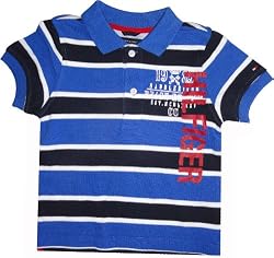 Tommy Hilfiger Infant Boys Polo Shirt Blue Striped
