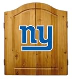 Imperial New York Giants Licensed Solid Pine Cabinet and Bristle Dartboard Set
