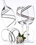 Luigi Bormioli Black Swirl 21-Ounce Wine Glasses, Set of 4