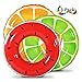 Fruit Pool Float, Watermelon Orange Lemon Swim Tube Ring, Inflatable Swim Pool Party Inner Tube for Kids, 3 Style Summer Pool Toy for Fun